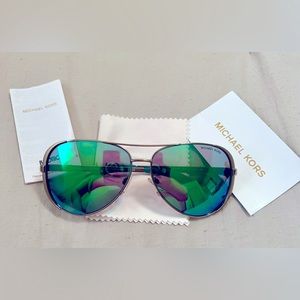Michael Kors green aviator sunglasses